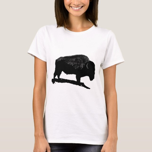 T-shirt Buffle noir et blanc (Devant)