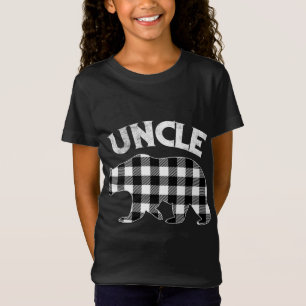 T-Shirt Buffle Noir Et Blanc Plaid Oncle Ours Noël