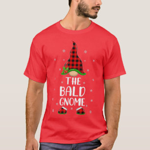 T-shirt Buffle Rouge Plaid Correspondant À La Bald Gnome C