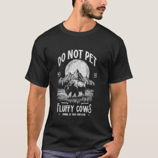T-shirt Buffle vintage Ne Pet Pas Vaches Fluffantes Bison 
