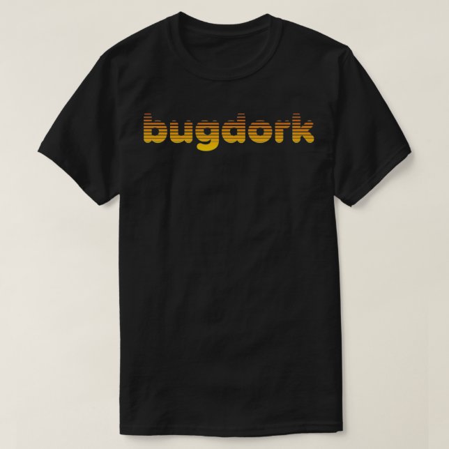 T-shirt Bugdork Retro logo Sunset by The Bug Chicks Premiu (Design devant)