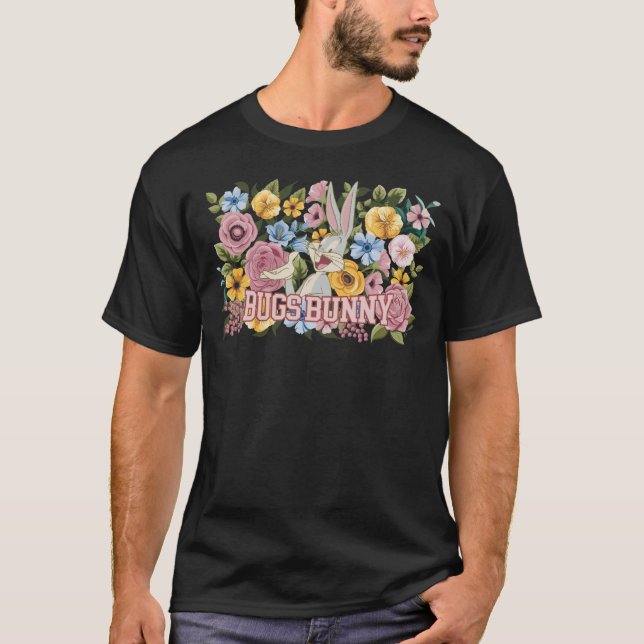 T-shirt BUGS BUNNY™ Broderie Florale Graphique (Devant)