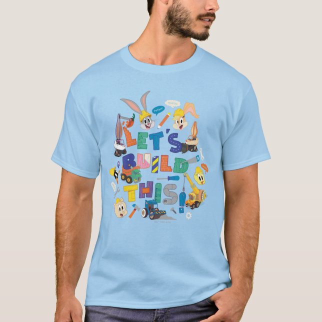 T-shirt BUGS BUNNY BUILDERS™| Collage "Construisons Cela" (Devant)