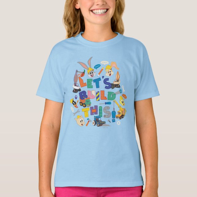 T-shirt BUGS BUNNY BUILDERS™| Collage "Construisons cela" (Devant)