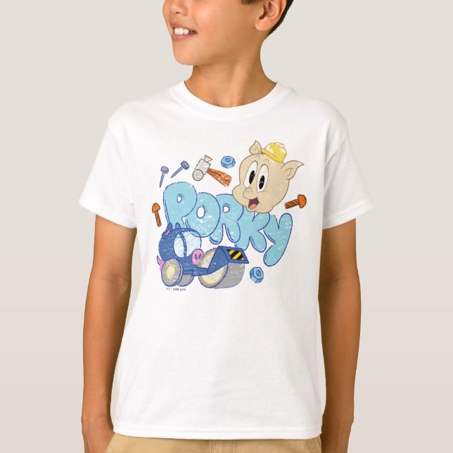 T-shirt BUGS BUNNY BUILDERS™| Croquis de Porky (Devant)