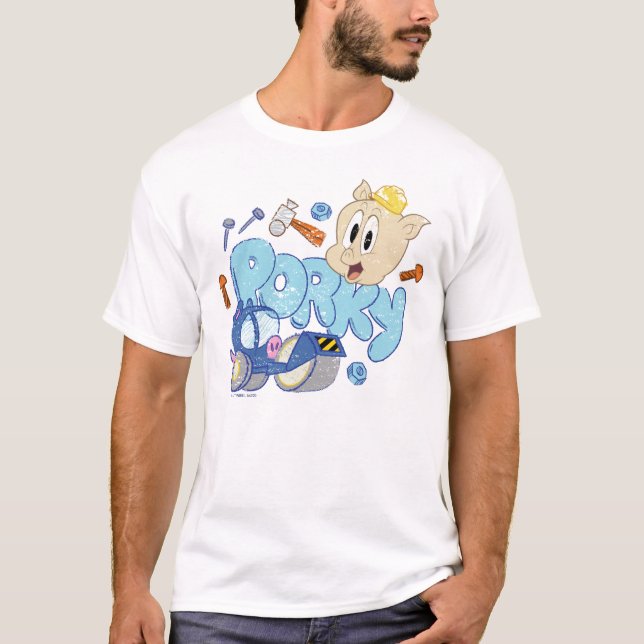 T-shirt BUGS BUNNY BUILDERS™| Croquis de Porky (Devant)