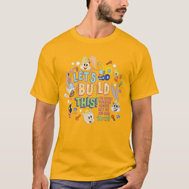 T-shirt BUGS BUNNY BUILDERS™| "Let's Build This" Esquisse (Devant)