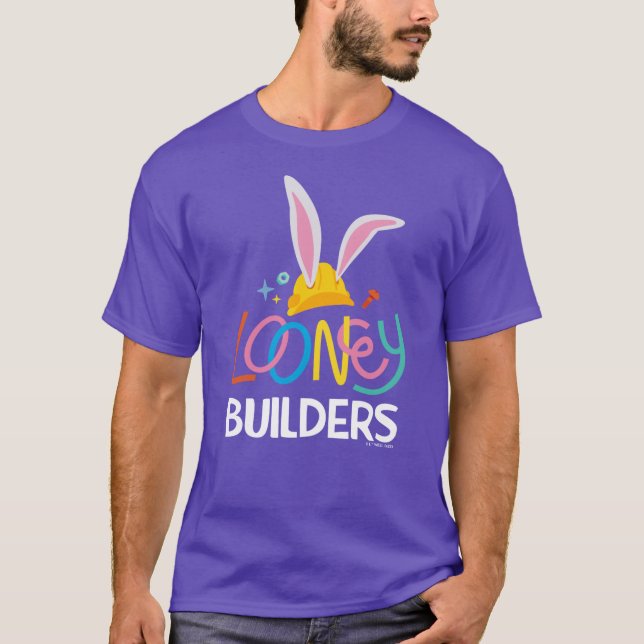 T-shirt BUGS BUNNY BUILDERS™| Logo empilable avec casque (Devant)