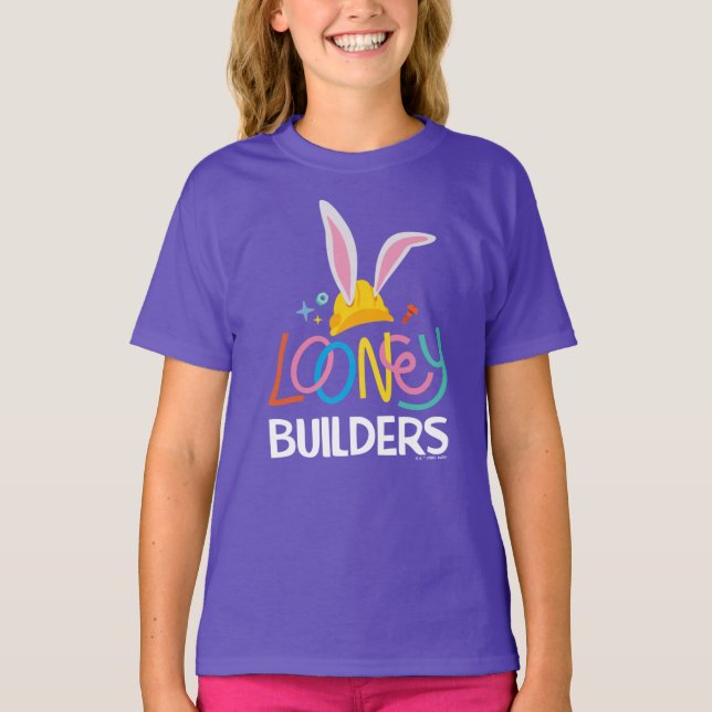 T-shirt BUGS BUNNY BUILDERS™| Logo empilé Casquette dur (Devant)