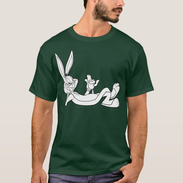 T-shirt BUGS BUNNY™ Croquant une Carotte Esquisse (Devant)