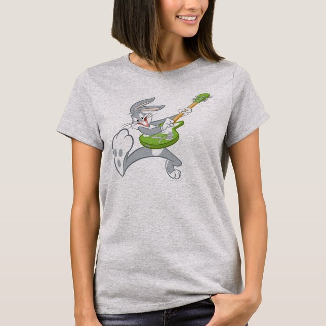 T-shirt BUGS BUNNY™ Rocking sur guitare (Devant)