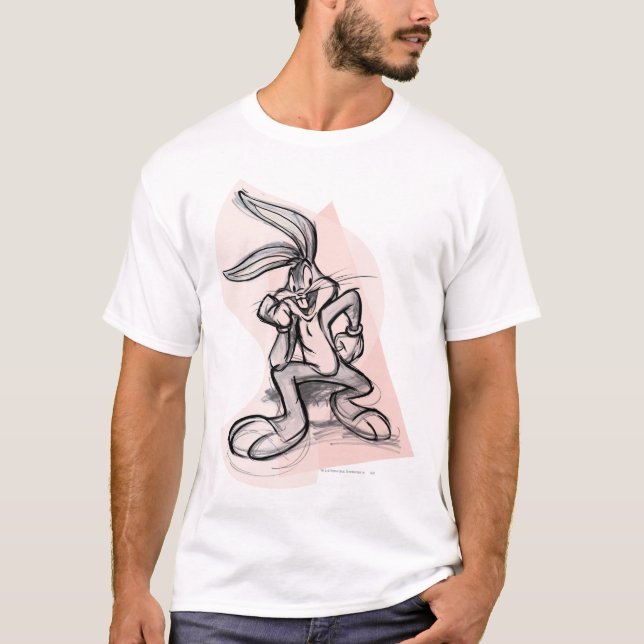 T-shirt BUGS BUNNY™ Thinker Light Pink (Devant)