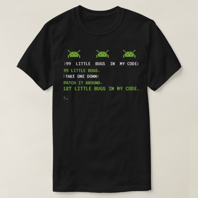 T-shirt Bugs Dans Code Computer Science Coder Programmer (Design devant)
