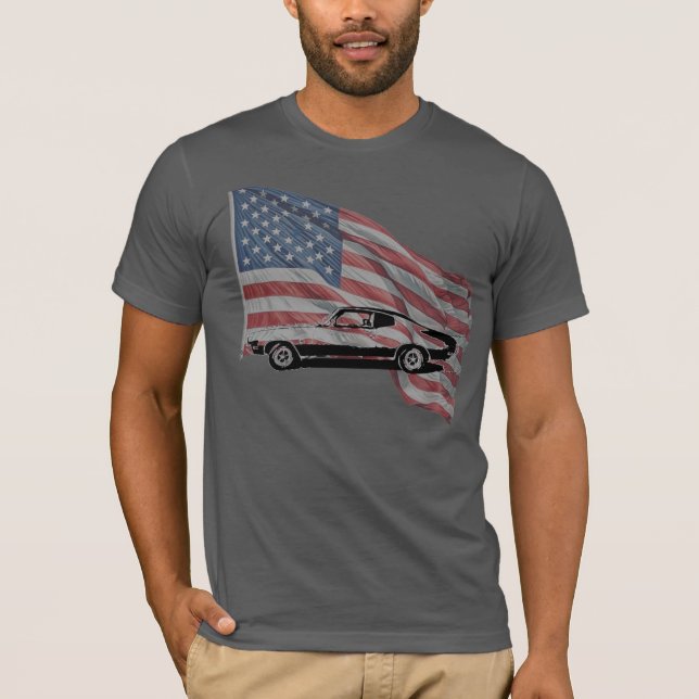 T-shirt Buick Skylark avec drapeau américain (Devant)