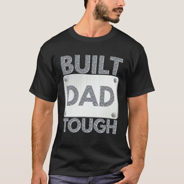 T-shirt Build Dad Tough Number One Patriot Father Day Sayi (Devant)