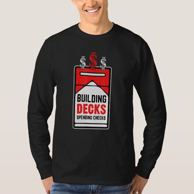 T-shirt Building Decks Spending Checks Game Card Collector (Devant)