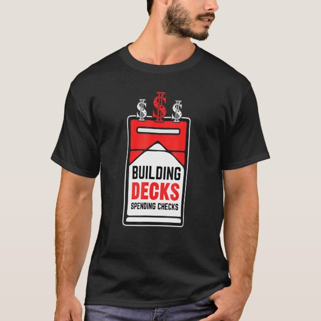 T-shirt Building Decks Spending Checks Game Card Collector (Devant)
