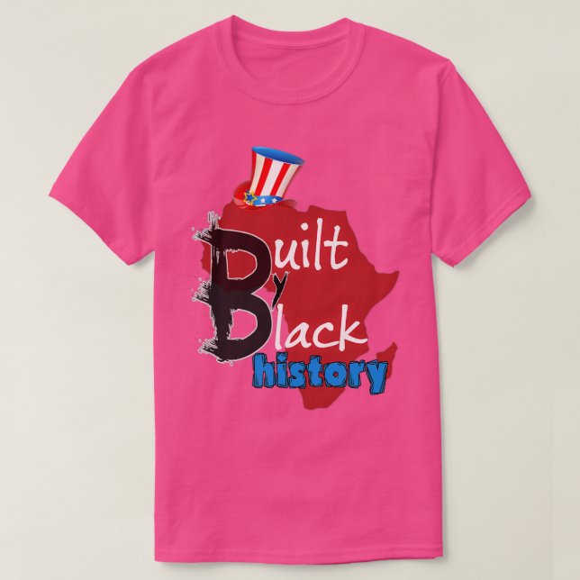 T-shirt BUILT bY BLACK HISTORY NBA BLACK MONTH (Design devant)