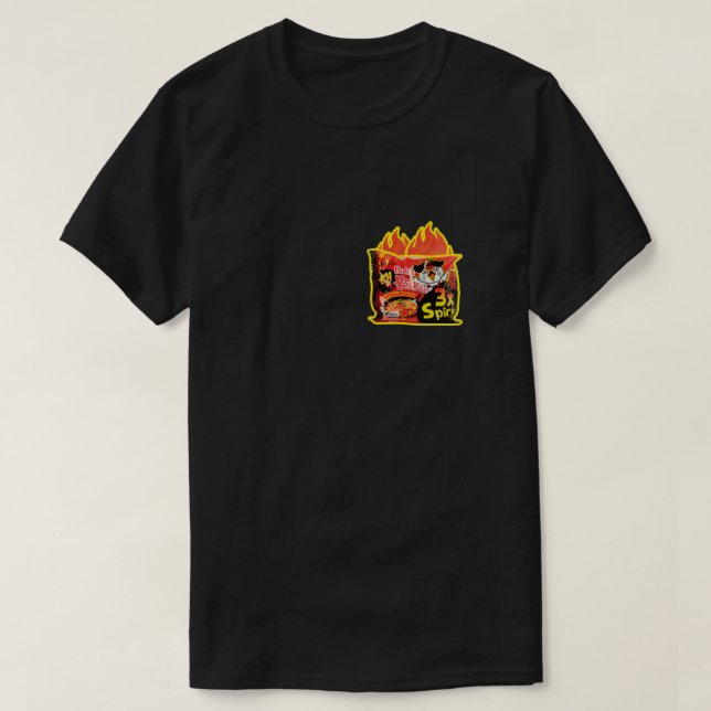 T-shirt Buldak 3X HOT CHICKEN SPICY RAMEN  (Design devant)