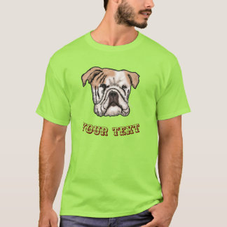 T-shirt Buldog Personnalise Votre Texte