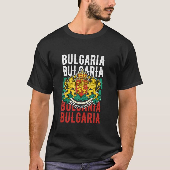 T-shirt Bulgaria Fierté Blason Vintage (Devant)