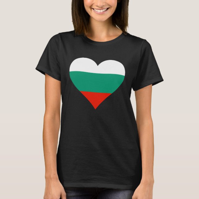 T-shirt Bulgaria Flag Heart Bulgaria Gifts Love Bulgaria (Devant)