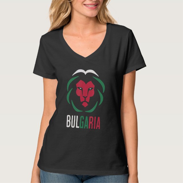 T-shirt BULGARIA Flag Lion Bulgarian (Devant)