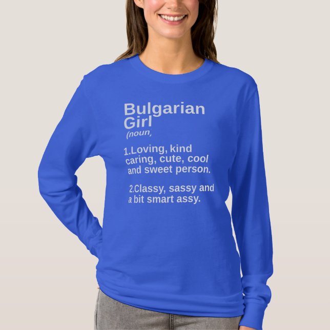 T-shirt Bulgarian Girl Bulgaria Country Home Roots Womens (Devant)