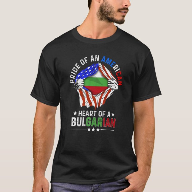 T-shirt Bulgarie Amérique américaine fierté étrangère Bulg (Devant)