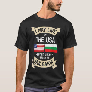 T-shirt Bulgarie Drapeau américain USA Dons de racines bul