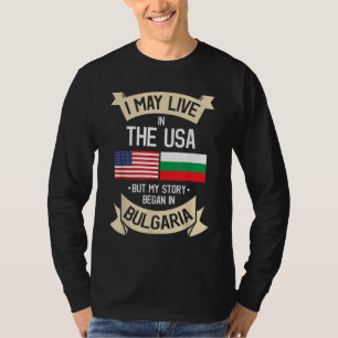 T-shirt Bulgarie Drapeau américain USA Dons de racines bul