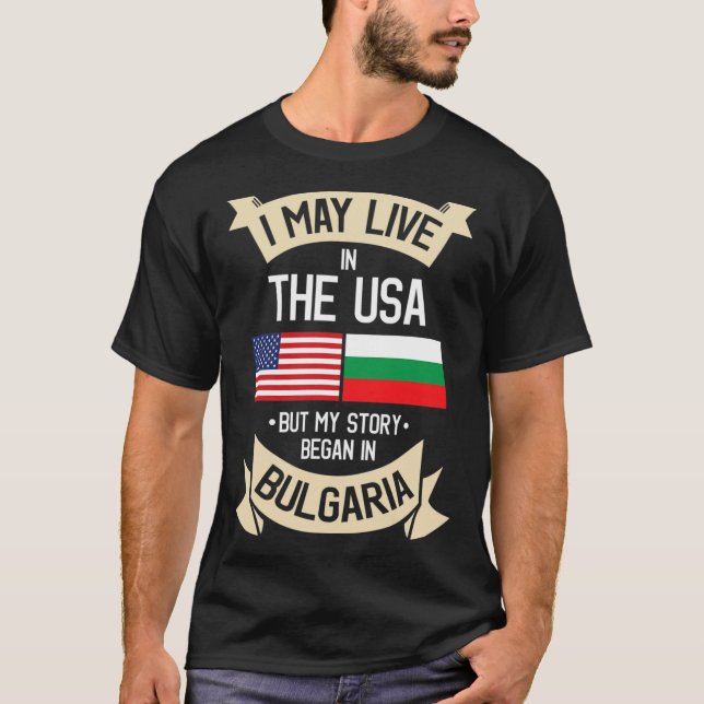 T-shirt Bulgarie Drapeau américain USA Routes bulgares Don (Devant)
