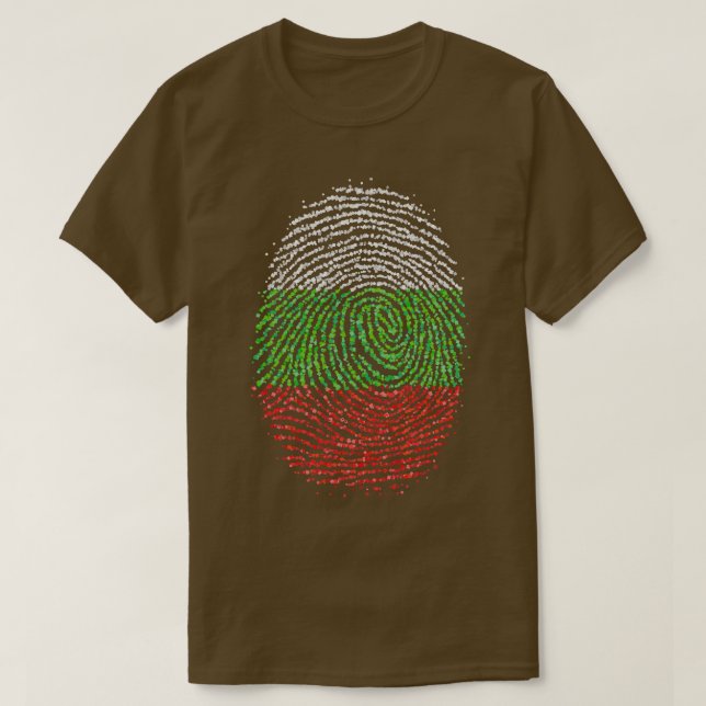 T-shirt Bulgarie Drapeau Empreintes digitales Bulgarie Pay (Design devant)