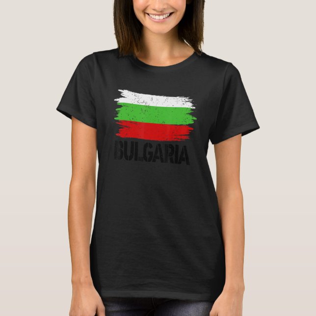 T-shirt Bulgarie Drapeau Les Fans Costume Roots Bulgare Bo (Devant)