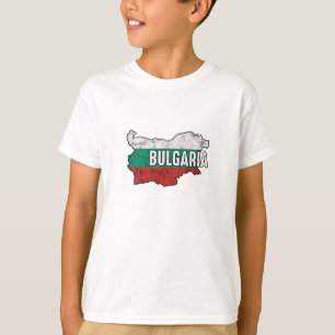 T-shirt Bulgarie Symbole Patriotique Bulgare Drapeau Carte