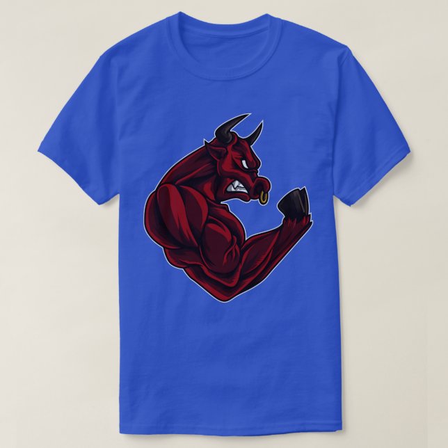 T-shirt Bull À La Salle De Fitness Entraînement Muscles Pu (Design devant)