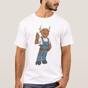 T-shirt Bull comme Handyman avec Hammer