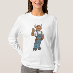 T-shirt Bull comme Handyman avec Hammer
