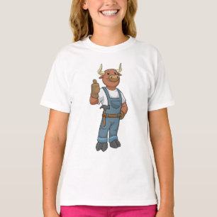 T-shirt Bull comme Handyman avec Hammer