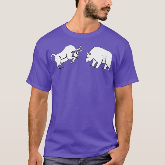 T-shirt Bull et ours Stock marché Forex Trader (Devant)
