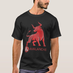 T-shirt Bull Market Avalanche AVAX pièce en cristal jeton