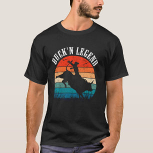 T-shirt Bull Riding, Bucking Legend, Vintage Cowboy Wester