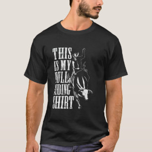 T-shirt Bull Riding Pays Ouest Vintage Cowboy Rodeo