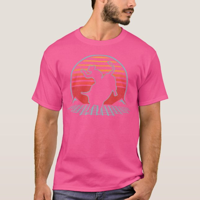 T-shirt Bull Riding Rodeo 80S Cowboy (Devant)