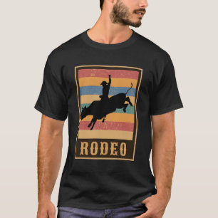 T-shirt Bull Riding Style Western Retro