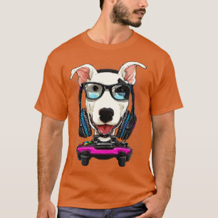 T-shirt Bull Terrier Chien Ordinateur Vidéo Jeu Lover Jeu