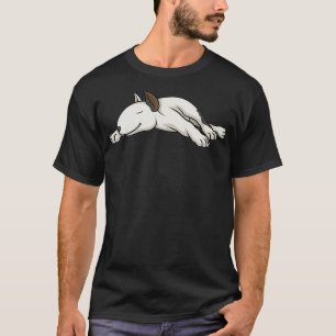 T-shirt Bull Terrier Chiens White Bull Terrier Sleeping Fu