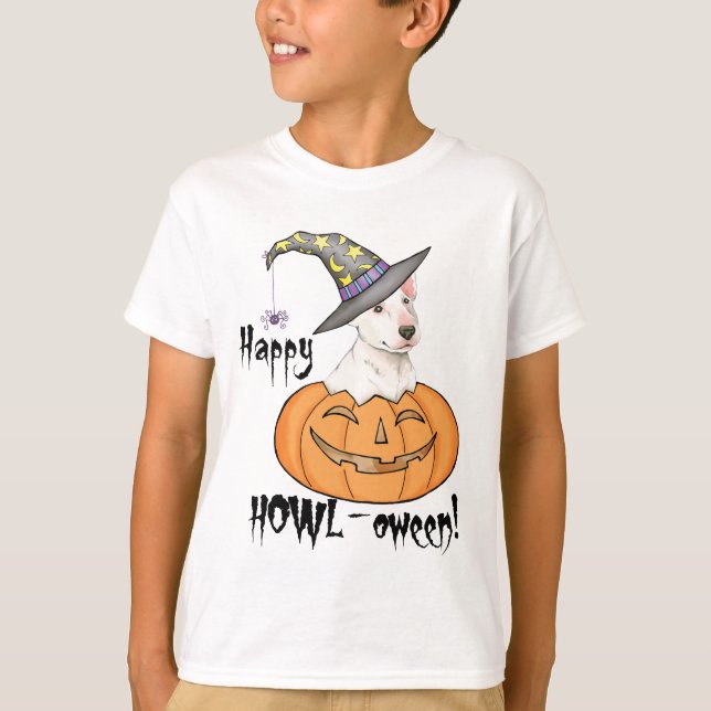 T-shirt Bull Terrier Halloween (Devant)