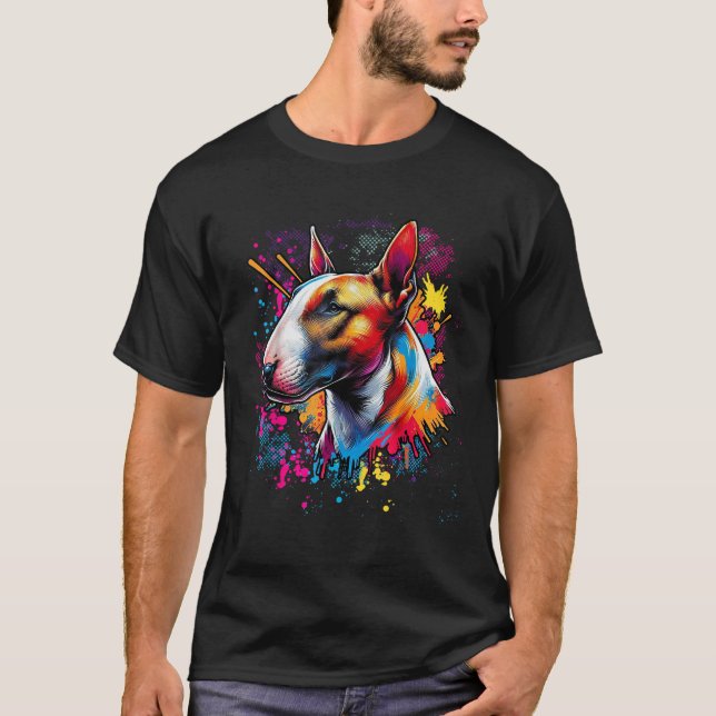 T-shirt Bull Terrier Lovers Designs Unisex Adults Bull Ter (Devant)