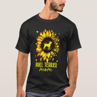 T-shirt Bull Terrier Maman aime Sunflower 1